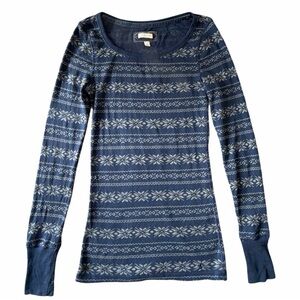 Vintage Y2K Aerie Waffle Knit Long Sleeve Top - Elena Gilbert style